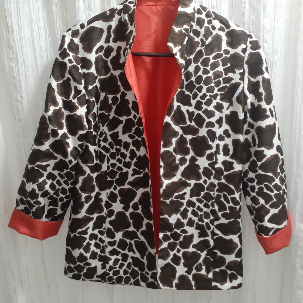Women's reversible silk jacket, size L-XL